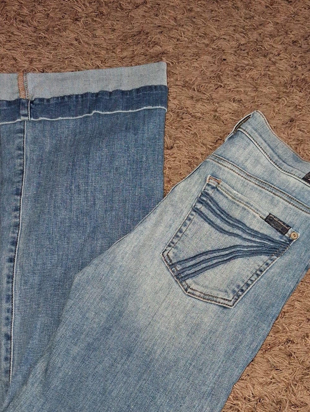 Women's 7 For All Mankind Dojo Jeans Size 27 Trouser Flare